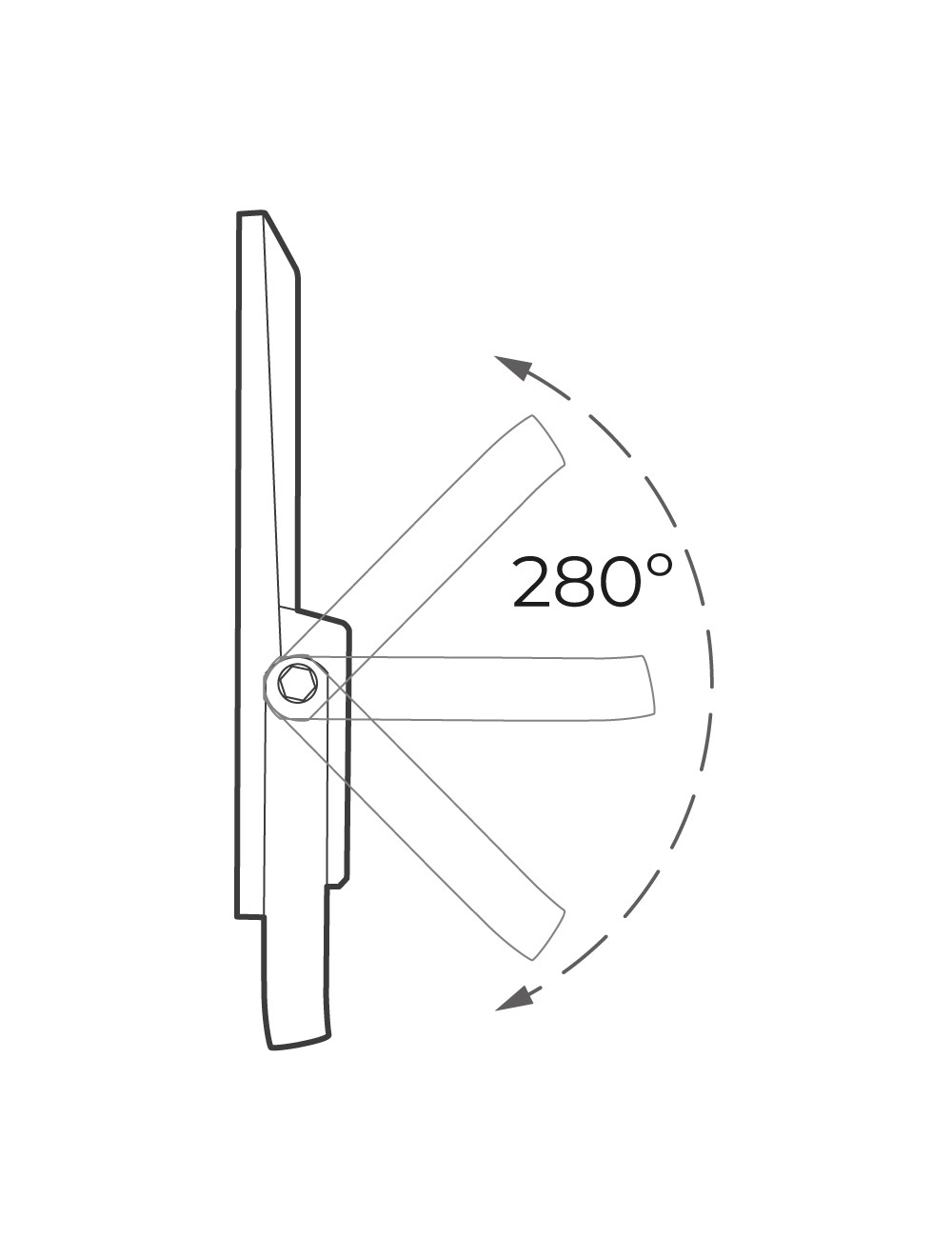 Foco proyector solar slim 300 w 2500 lm 6500 k luz fría
