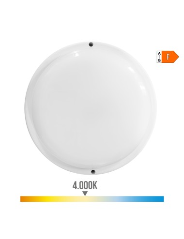 Aplique led redondo con sensor crepuscular y de movimiento 18w 1820 lm 4.000 k luz día ø20,8 x 4,8 cm