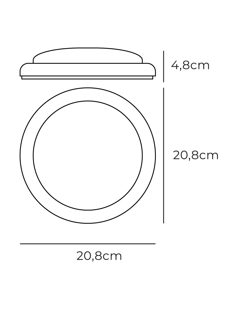 Aplique led redondo con sensor crepuscular y de movimiento 18 w 1820 lm 6.400 k luz fría 23 x 10,2 x 4,5 cm