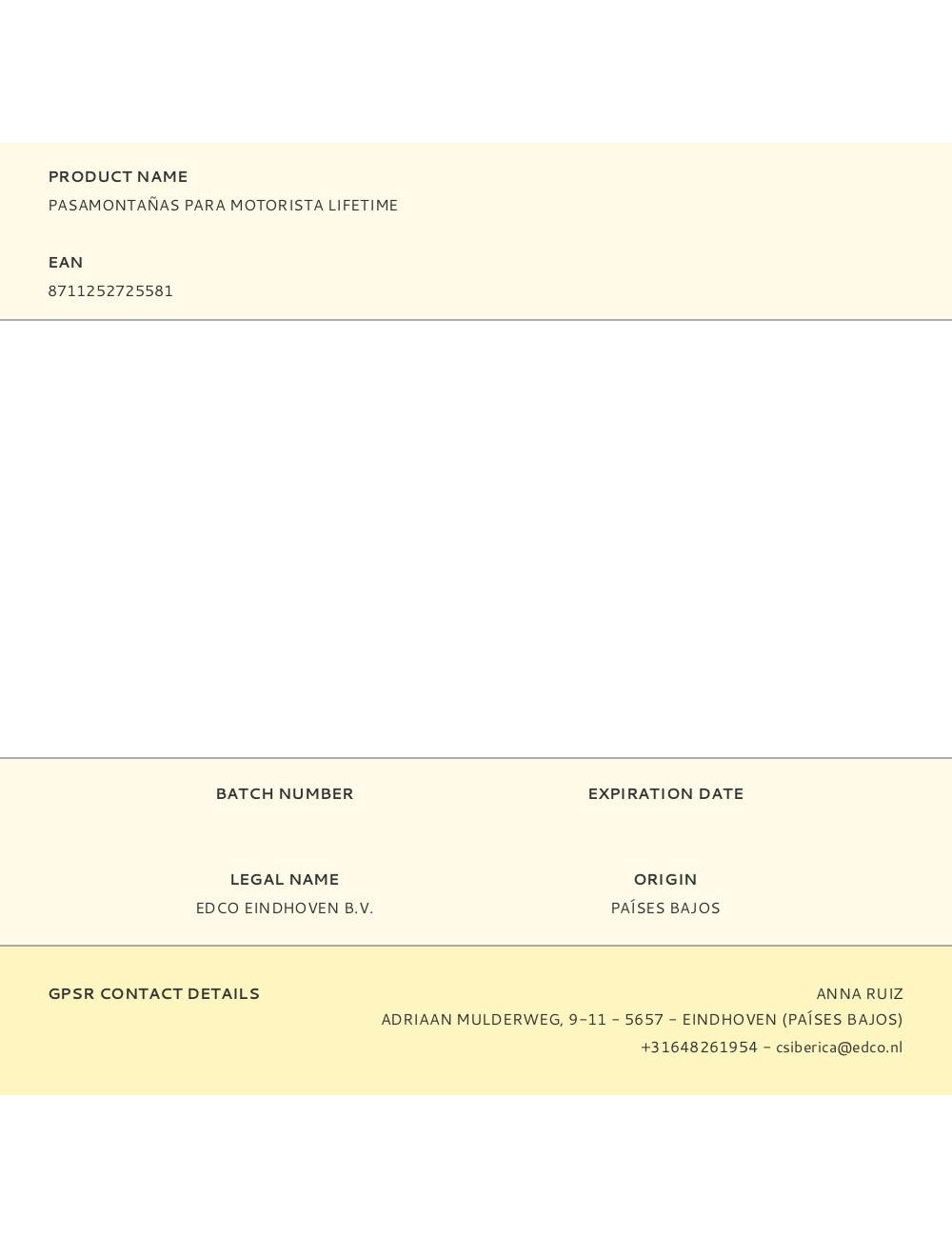 Pasamontañas para motorista lifetime