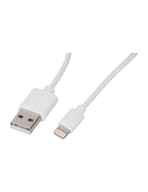 Cable usb-a a lightning 1,2 m blanco