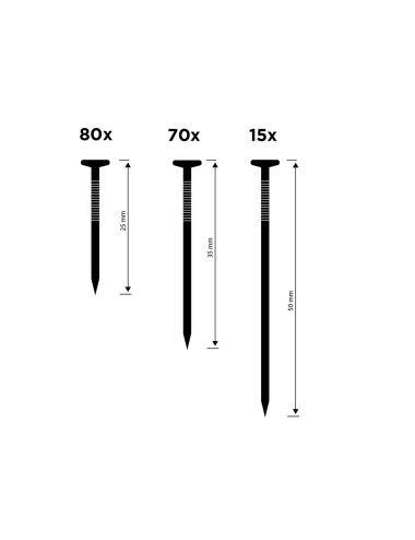 Surtido de clavos 165 piezas black+decker