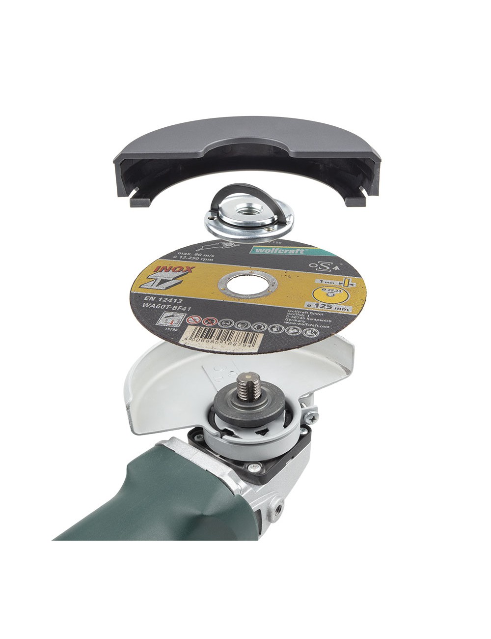 Tuerca de fijación rápida para amoladora angular 2463000 wolfcraft