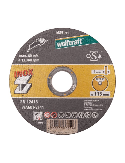 Disco corte inox ø115 x 1,0 x 22,2 mm, caja 10 uds