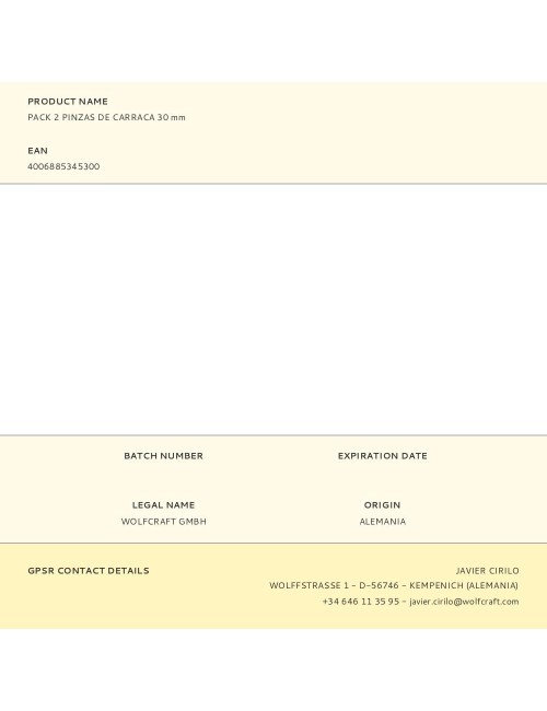 Pinza de carraca mini 30 mm, 2 uds