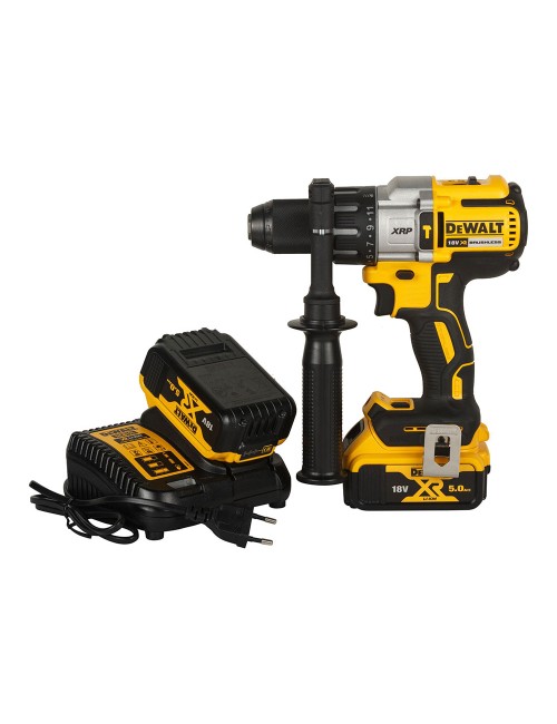 Taladro percutor sin escobillas xr 18v xrp 13mm 95nm con 2 baterías li-ion 5ah y maletín tstak dcd996p2-qw dewalt