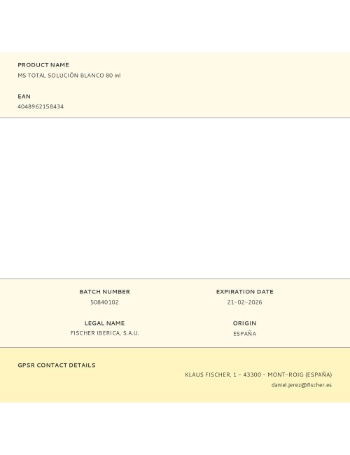 Ms total solución blanco 80 ml
