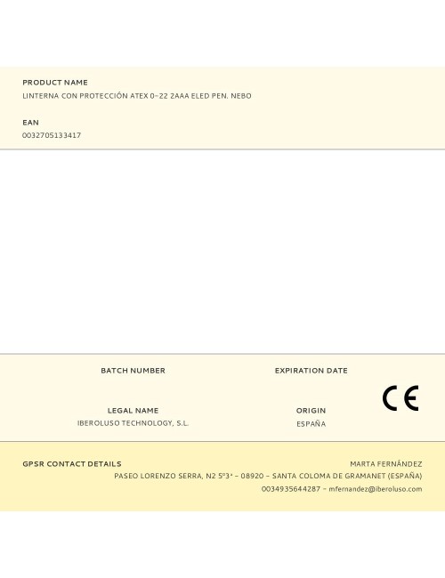 Linterna con protección atex 0-22 2aaa eled pen. nebo