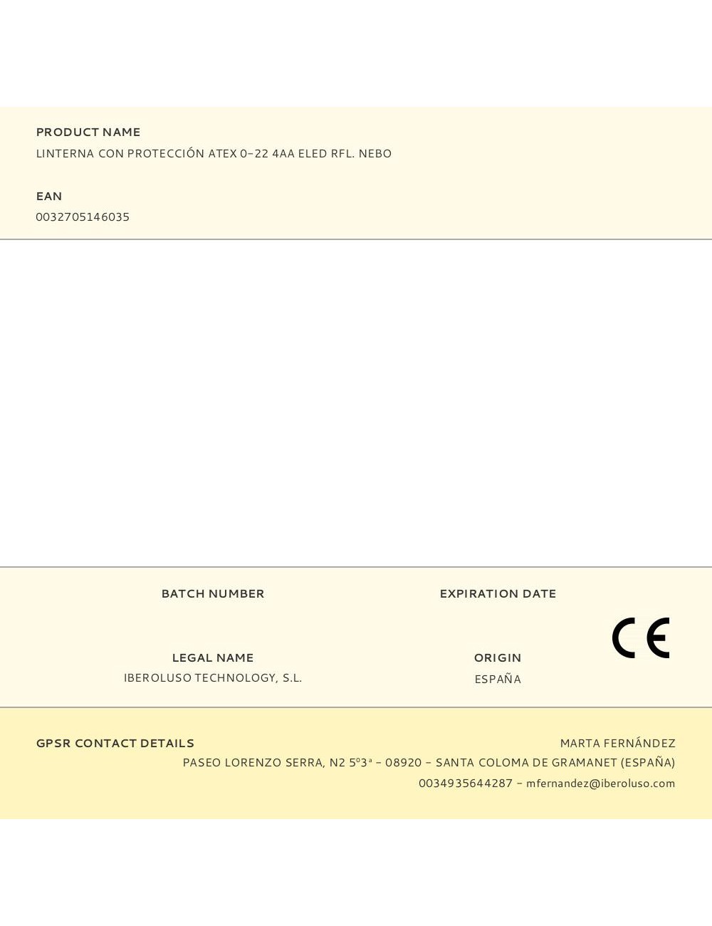 Linterna con protección atex 0-22 4aa eled rfl. nebo
