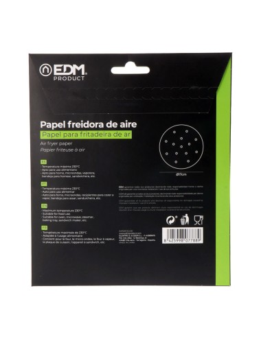 Papel freidora de aire ø17cm 100 uds