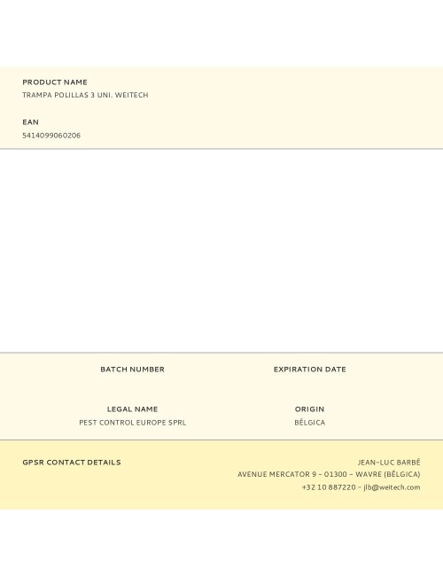 Trampa polillas 3 uni. weitech