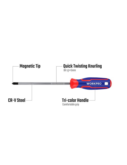 Destornillador phillips ph2 x 100 mm