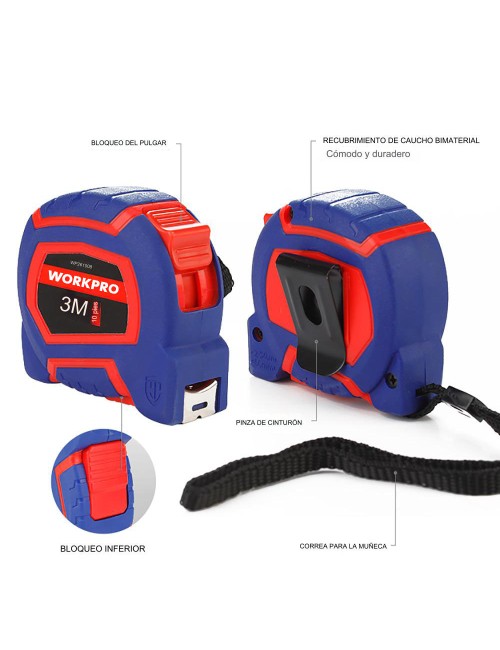 Flexómetro 3 m x 16 mm