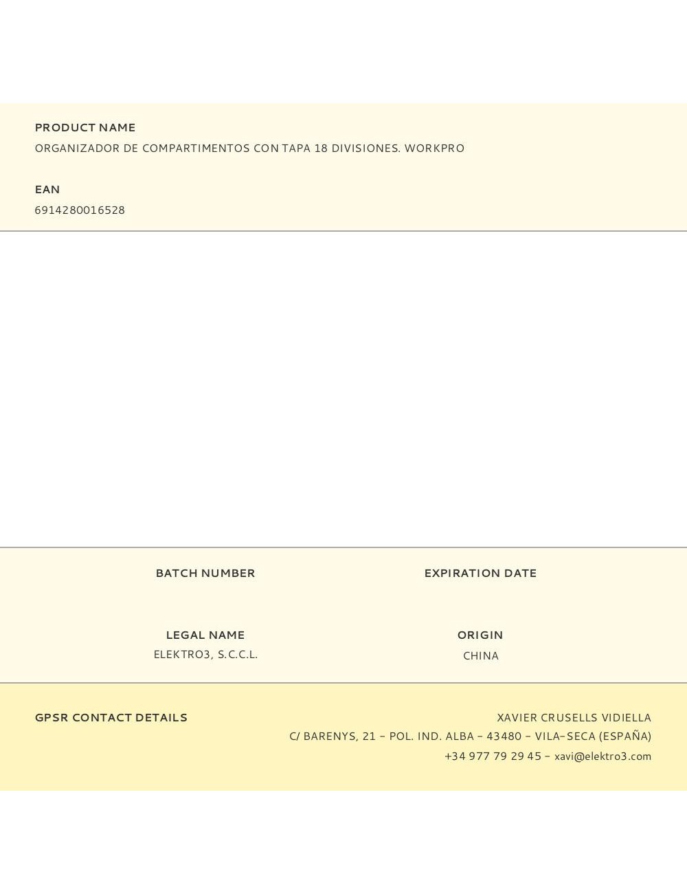 Organizador de compartimentos con tapa 18 divisiones