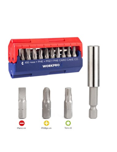 Puntas destornillador, juego 13 piezas (métrico)