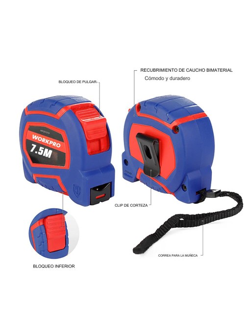 Flexómetro 7,5 m x 25 mm