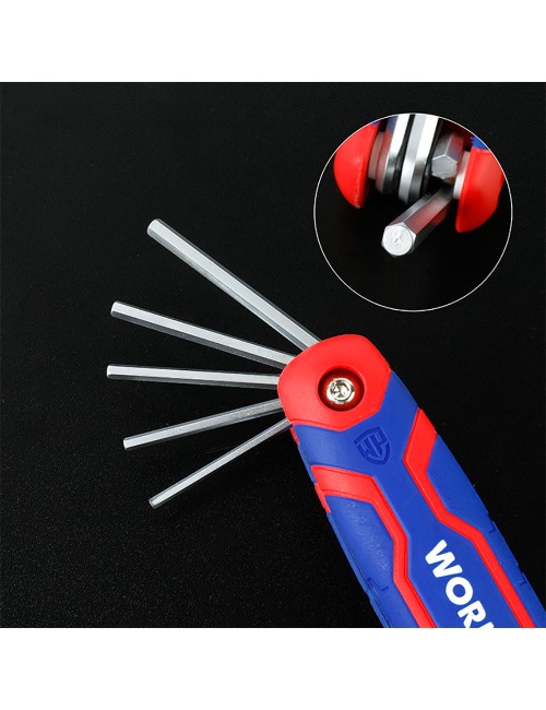 Llaves allen, juego de 8 piezas, plegables (métrico)