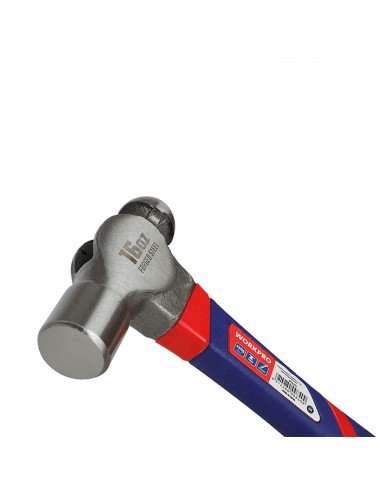 Martillo de bola con mango de fibra de vidrio, 450 g