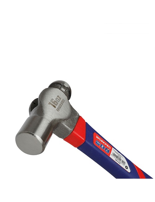 Martillo de bola con mango de fibra de vidrio, 450 g