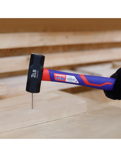 Martillo de cantero con mango de fibra de vidrio, 1000 g