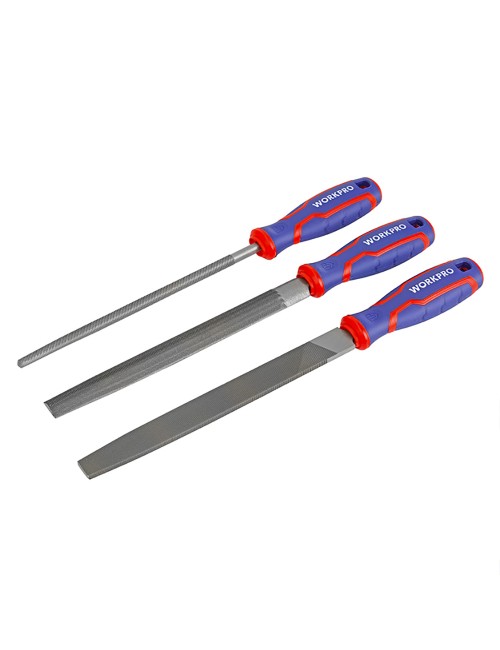 Lima 200 mm, juego 3 piezas