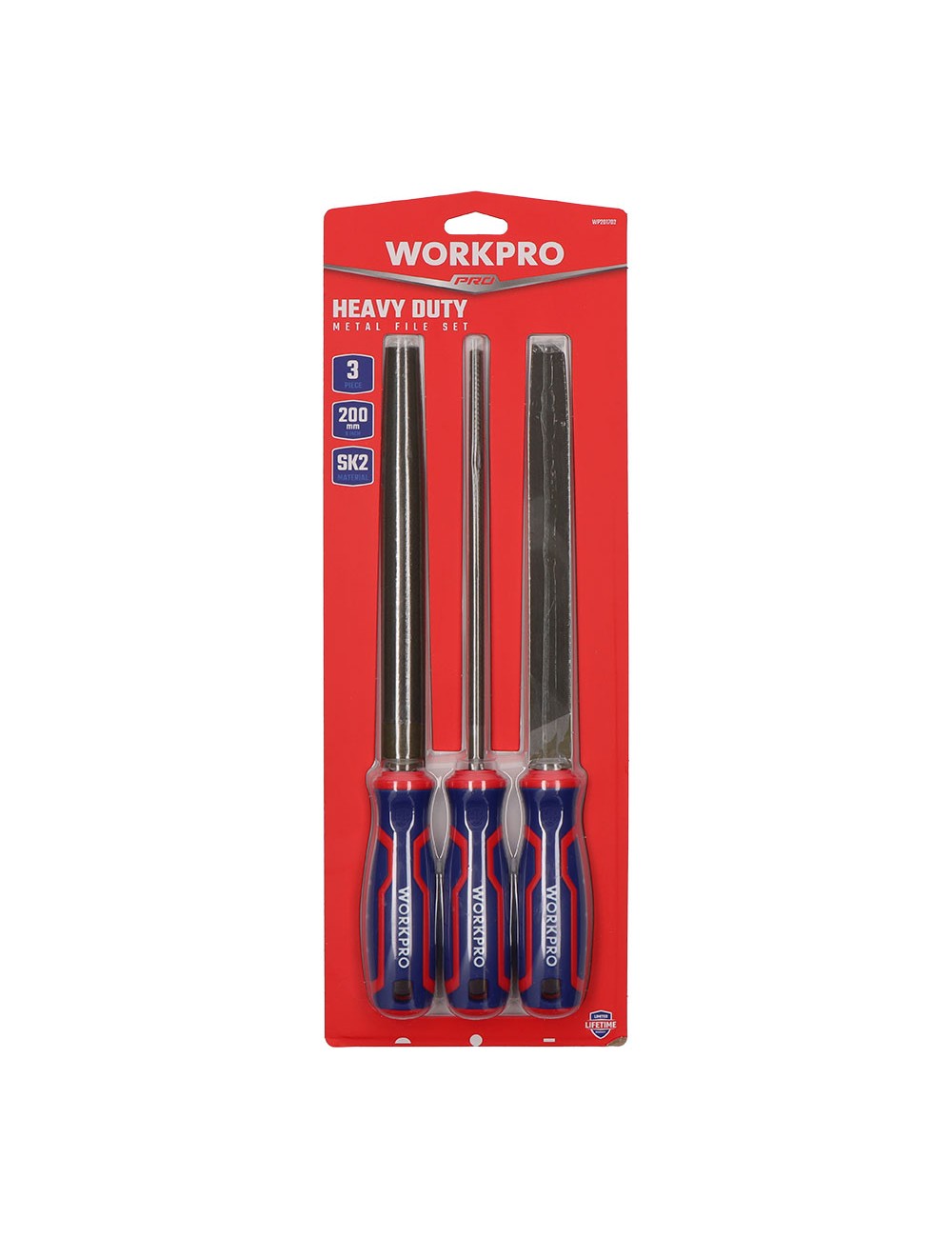 Lima 200 mm, juego 3 piezas