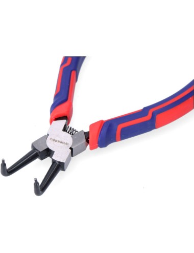 Alicates curvos arandelas pro, retención exterior, 180 mm