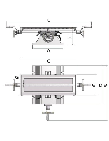 MESA COORDENADAS  KT 179, 840x210 mm.