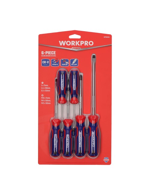 Destornilladores cr-v, juego de 6 piezas