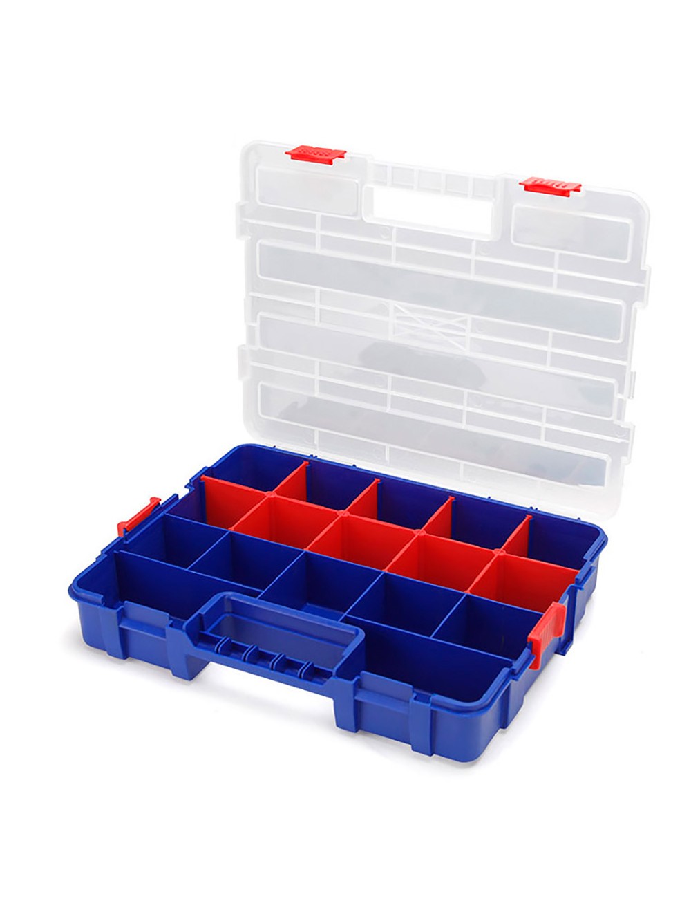 Organizador de compartimentos apilable con tapa 18 divisiones