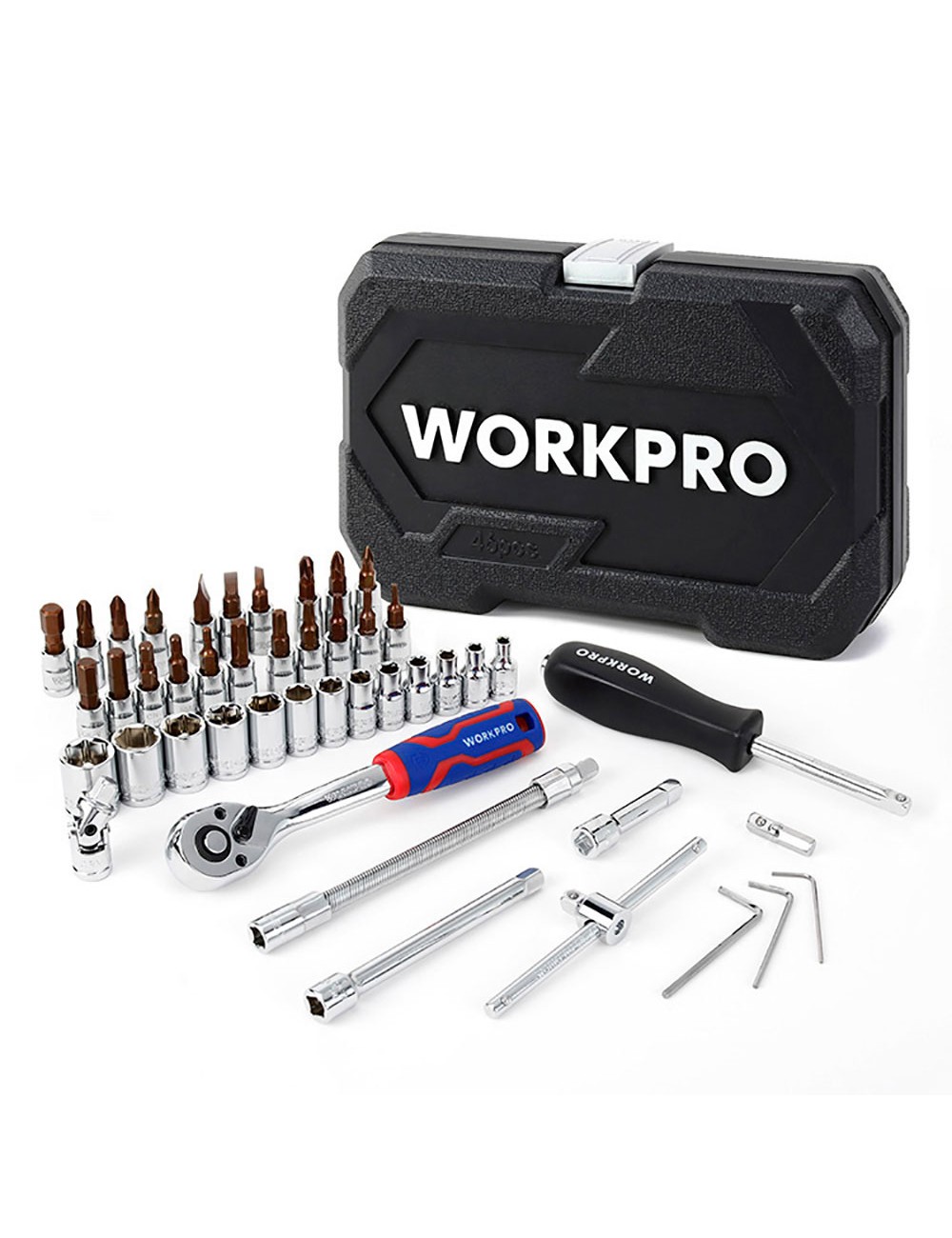 Llaves vaso, juego 46 piezas, 1/4"