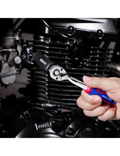 Llaves vaso, juego 46 piezas, 1/4"