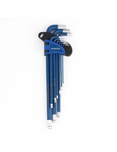 Llaves allen largas, juego 9 piezas, (métrico)