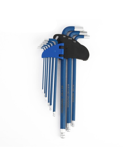 Llaves allen largas, juego 9 piezas, (métrico)