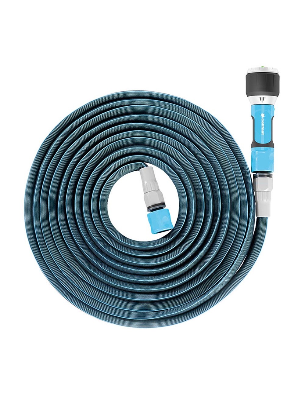 Kit manguera extensible zygzag 15 a 30 con conectores y lanza multi ergo cellfast