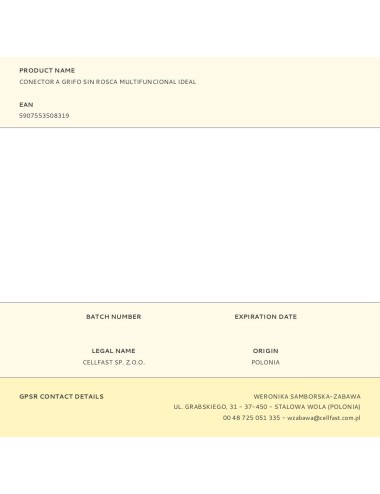 Conector a grifo sin rosca multifuncional ideal