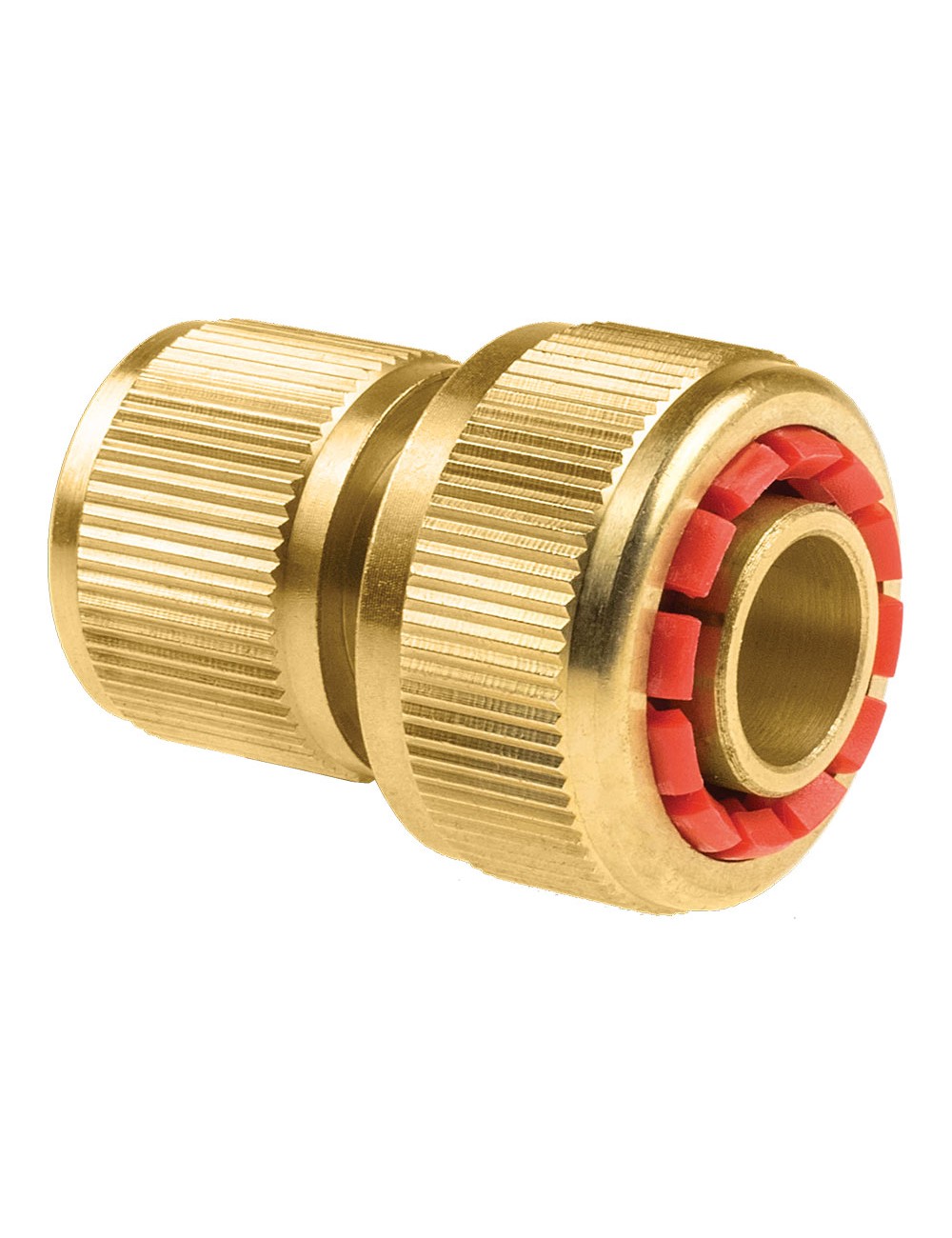 Conector rápido manguera stop de latón brass 3/4"