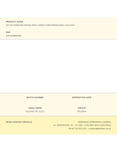 Set de conexión rápida para carros portamengueras cellfast