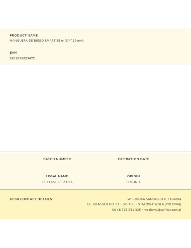 Manguera de riego smart 25 m (3/4" 19 mm)