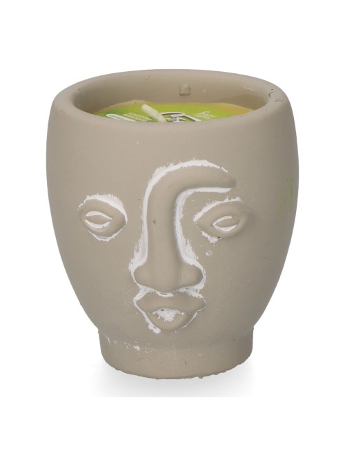 Vela citronela de terracota "caras" colores surtidos