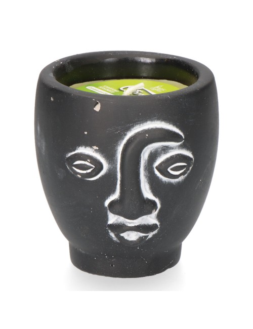 Vela citronela de terracota "caras" colores surtidos
