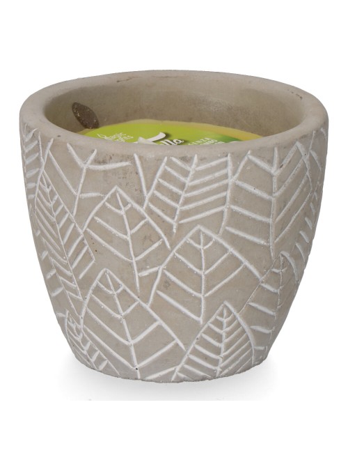 Vela citronela de terracota "hojas" colores surtidos