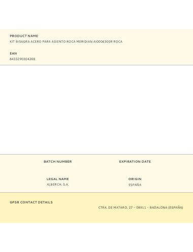 Kit bisagra acero para asiento roca meridian ai0006300r roca