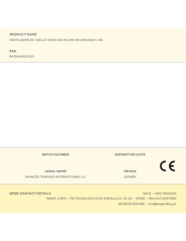 Ventilador de cuello huracan fulmo recargable usb