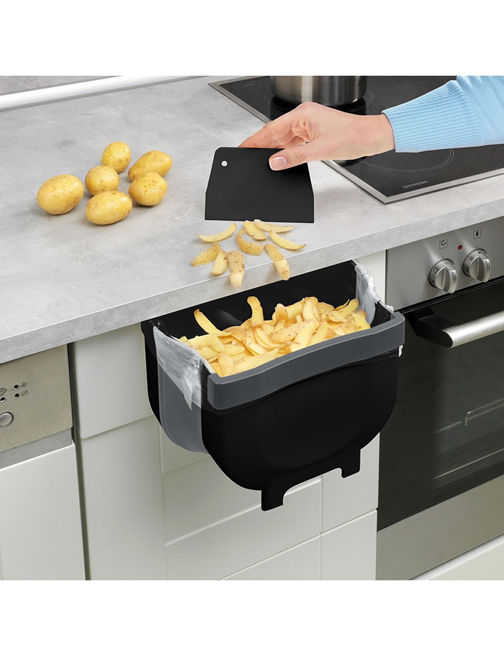 Cubo para puerta de amario plegable 5 l