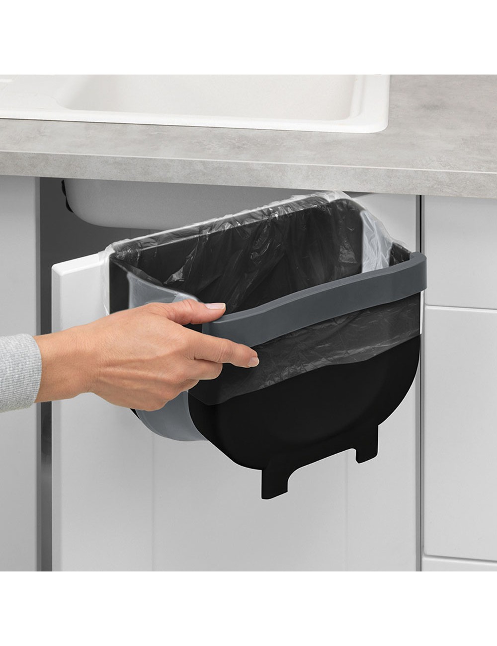 Cubo para puerta de amario plegable 5 l