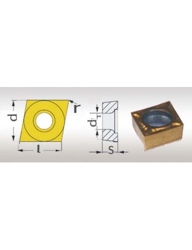 Placa Giratoria HM  C/80  CCMT060204 - 5 unidades