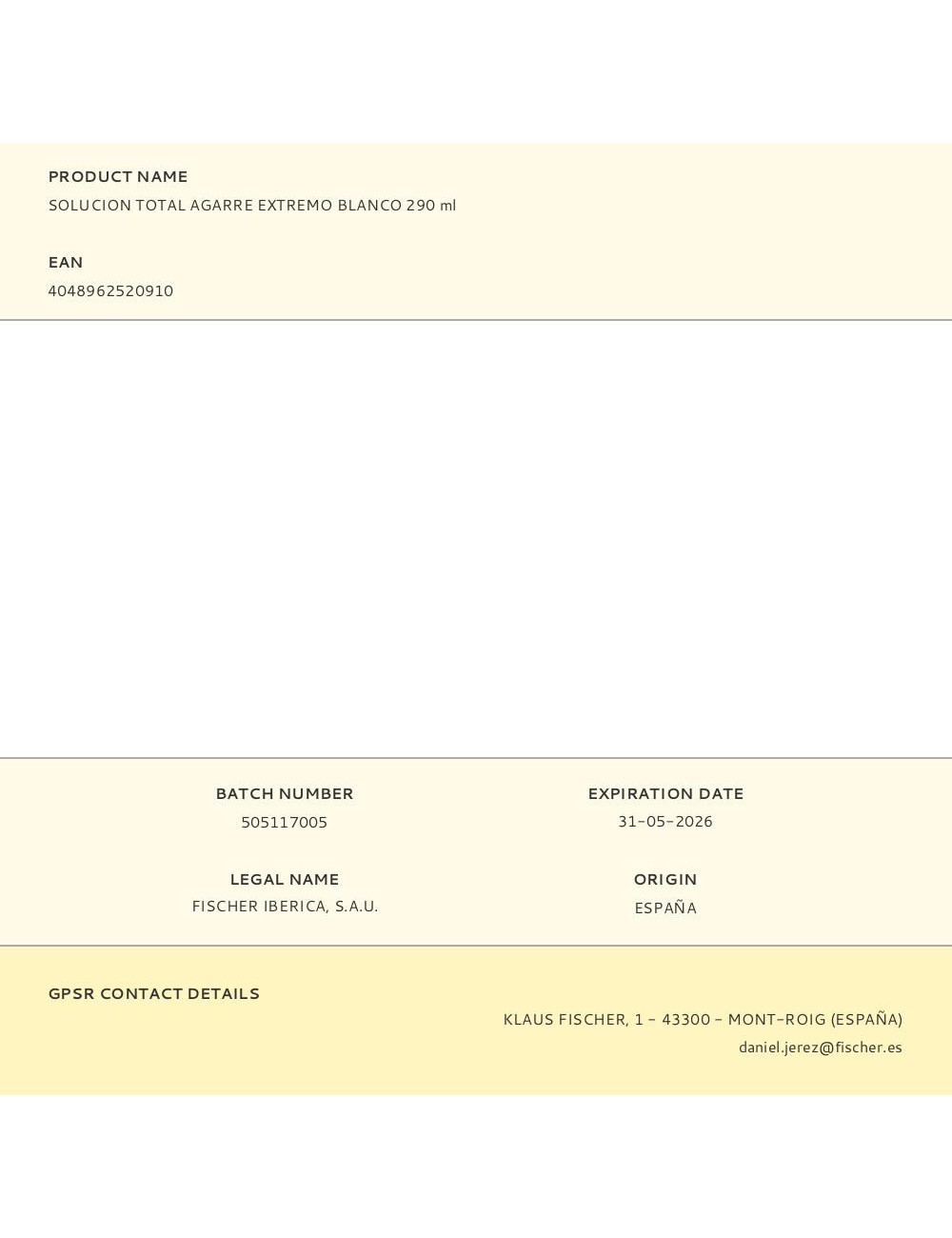 Solucion total agarre extremo blanco 290 ml