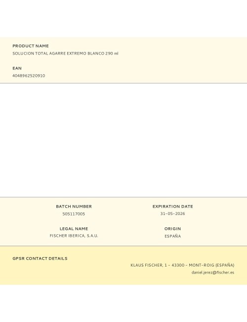 Solucion total agarre extremo blanco 290 ml