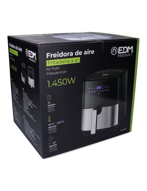 Freidora de aire con pantalla led 5 l *** promoción regalo 1 ud ref. 07788 - papel freidora de aire ø17 cm 100 uds ***